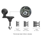 RAM® Motorcycle Fork Stem Wedge Ball Base - 12-32mm Holes - Image 2