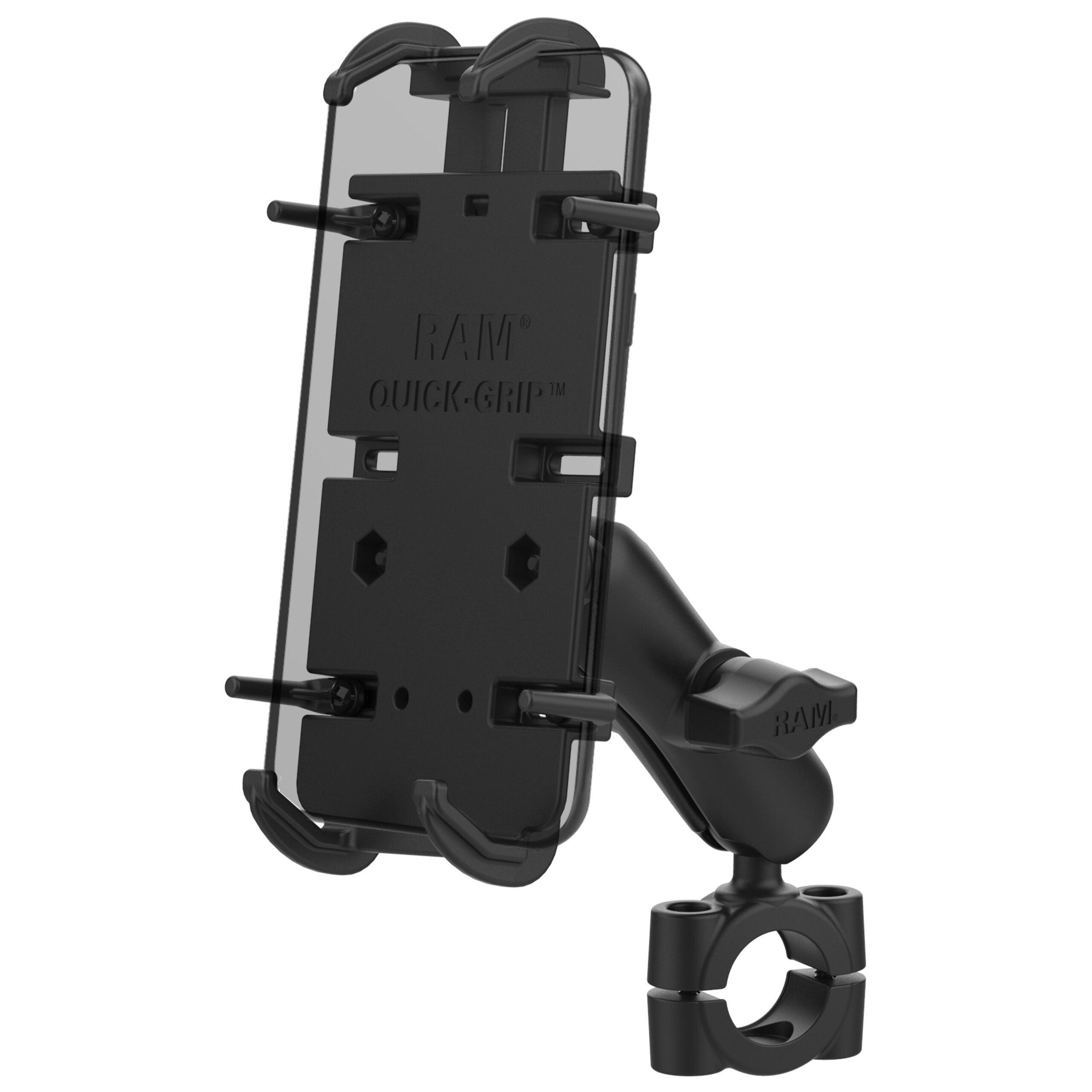 RAM-B-408-75-1-PD4U RAM® Quick-Grip™ XL Phone Mount with Medium Torque™ Base - Medium - Image 1