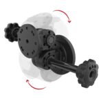 RAM® Dual Straight Pivot Magnetic Mount with Knob - Image 2