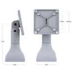 RAM® 7" Pedestal Mount with 100mm & 75mm VESA Patterns - Gray - Image 4