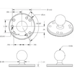 RAM Round Plate with Ball - B Size - Image 3