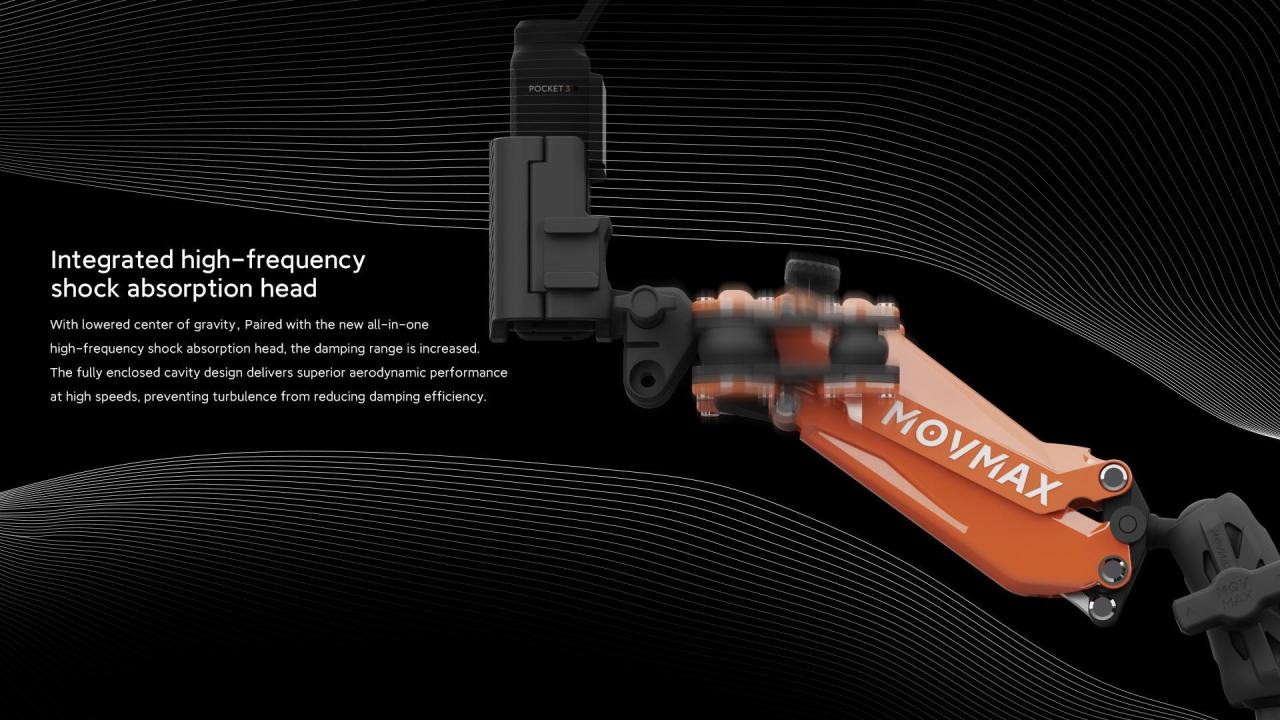 MOVMAX Blade Arm Nano integrated high-frequency shock absorption head designed to reduce vibration and improve damping at speed.